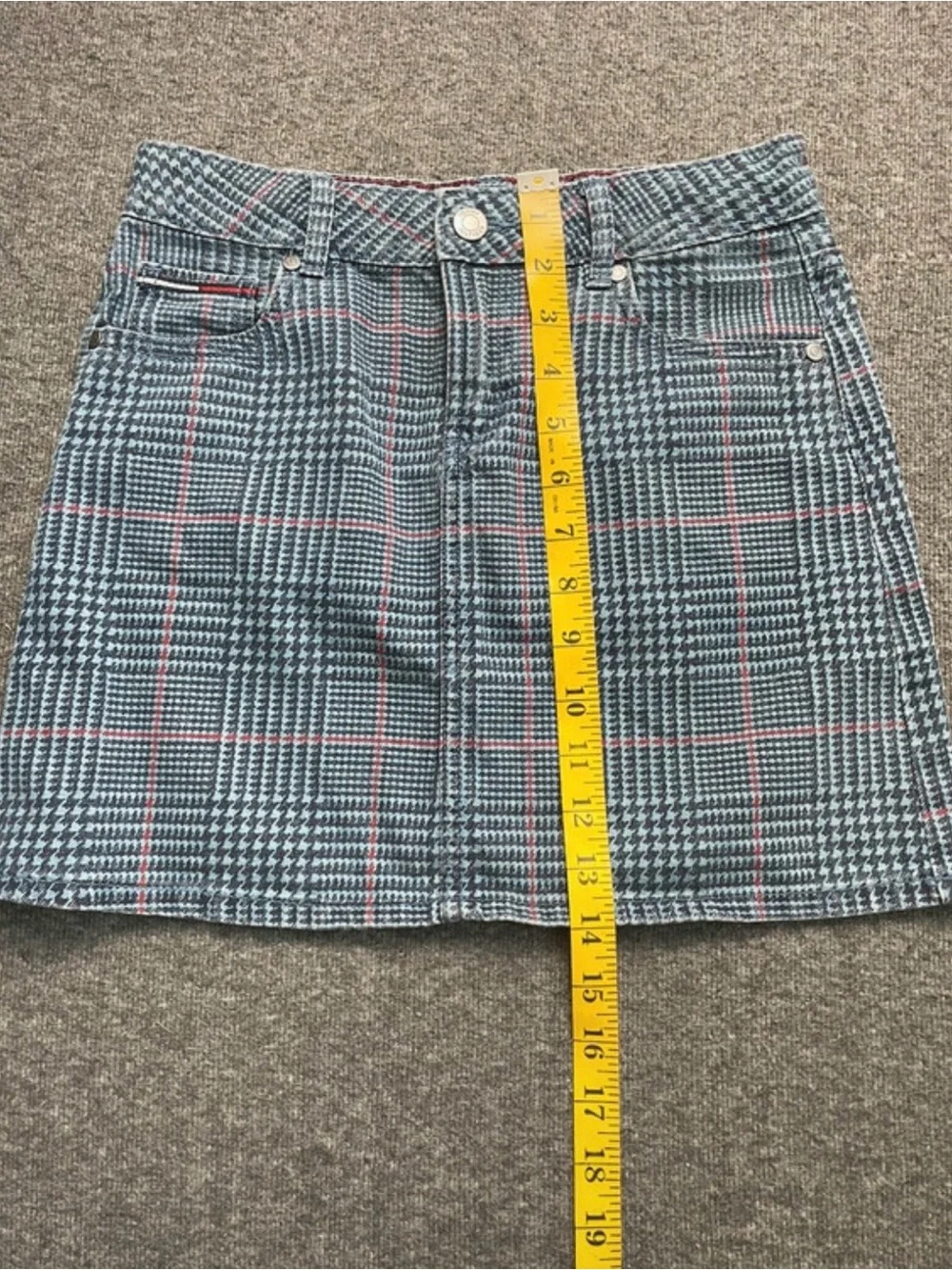 Tommy Hilfiger Girls Large Denim Vintage 90s Preppy Matching Co-ord Set Y2K